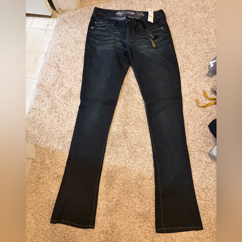 Express Midnight Blue Straight Leg Jeans